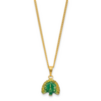 Luxury Giftware by Jere Bejeweled AQUAMARINE Peacock Trinket Box with Matching 18 inch Necklace