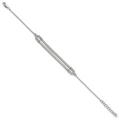 14k White Gold 2 carat Lab Grown Diamond VS/SI+ G+ 6.5 inch with 1 inch extention Bracelet