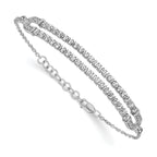 14k White Gold 2 carat Lab Grown Diamond VS/SI+ G+ 6.5 inch with 1 inch extention Bracelet