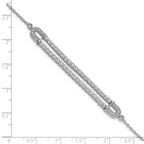 14k White Gold 2 carat Lab Grown Diamond VS/SI+ G+ 6.5 inch with 1 inch extention Bracelet