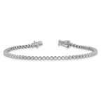 14k White Gold 1 carat Lab Grown Diamond VS/SI+ G+ Round Tennis Bracelet