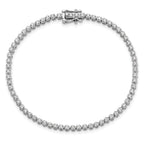 14k White Gold 1 carat Lab Grown Diamond VS/SI+ G+ Round Tennis Bracelet