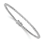 14k White Gold 1 carat Lab Grown Diamond VS/SI+ G+ Round Tennis Bracelet