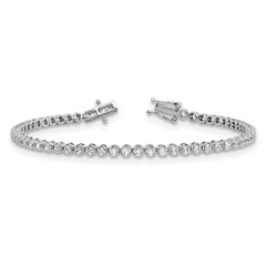 14k White Gold 2 carat Lab Grown Diamond VS/SI+ G+ Round Tennis Bracelet