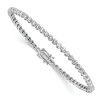 14k White Gold 2 carat Lab Grown Diamond VS/SI+ G+ Round Tennis Bracelet