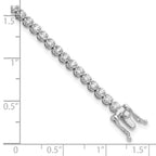 14k White Gold 2 carat Lab Grown Diamond VS/SI+ G+ Round Tennis Bracelet