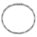 14k White Gold 1 3/8 carat Lab Grown Diamond VS/SI+ G+ 7 inch Bracelet