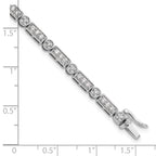 14k White Gold 1 3/8 carat Lab Grown Diamond VS/SI+ G+ 7 inch Bracelet