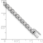 14k White Gold 2 1/8 carat Lab Grown Diamond VS/SI+ G+ 6.75 inch Fancy Shapes Bracelet