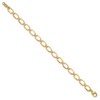 14k 1/2 carat Lab Grown Diamond VS/SI+ G+ Oval Link 6.75 inch with .25 inch extention Bracelet