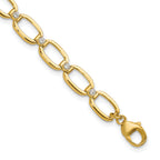 14k 1/2 carat Lab Grown Diamond VS/SI+ G+ Oval Link 6.75 inch with .25 inch extention Bracelet