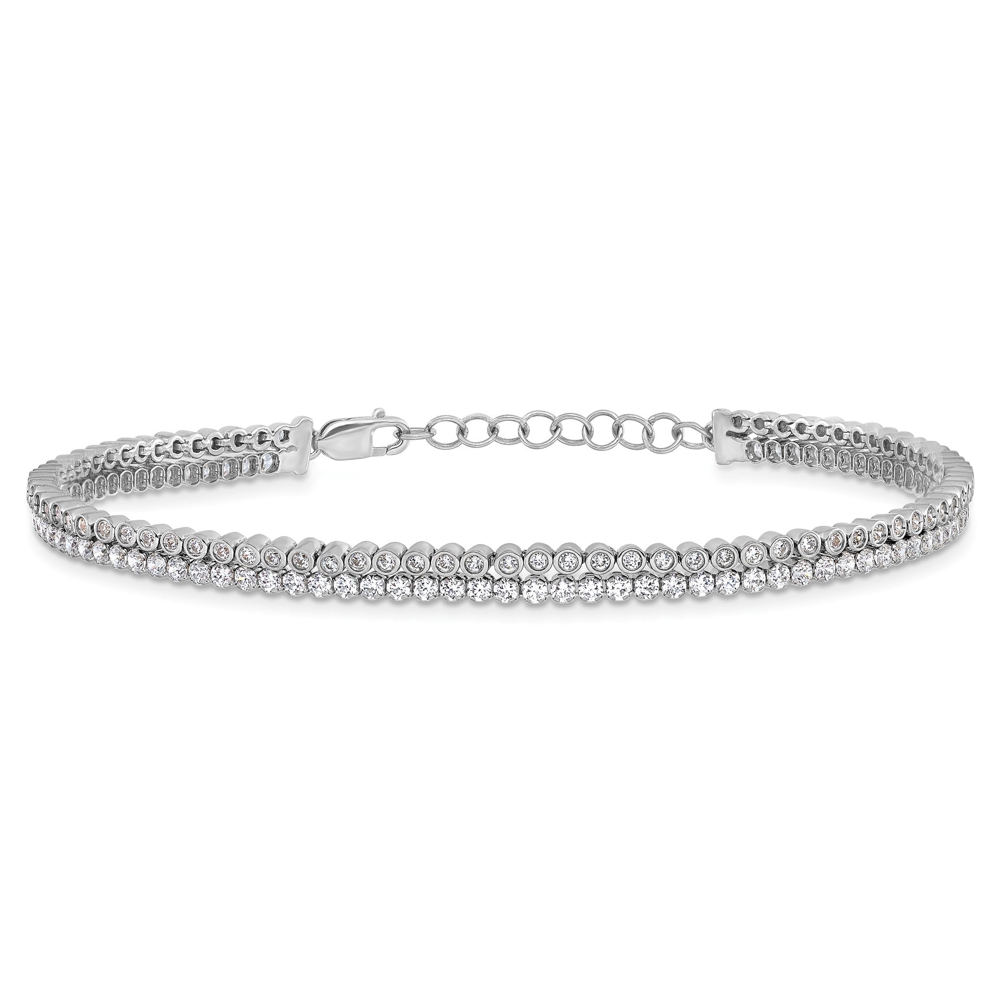 Lab-Grown Diamond Bracelet in 14K White Gold (2 7/8 ct. tw.), 7 Inch Secondary image