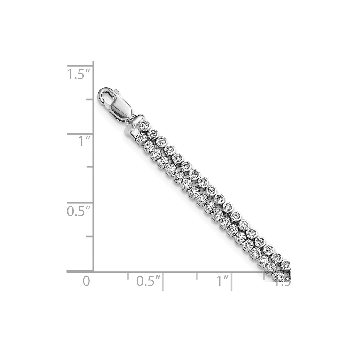 Lab-Grown Diamond Bracelet in 14K White Gold (2 7/8 ct. tw.), 7 Inch - Sophia Jewelers