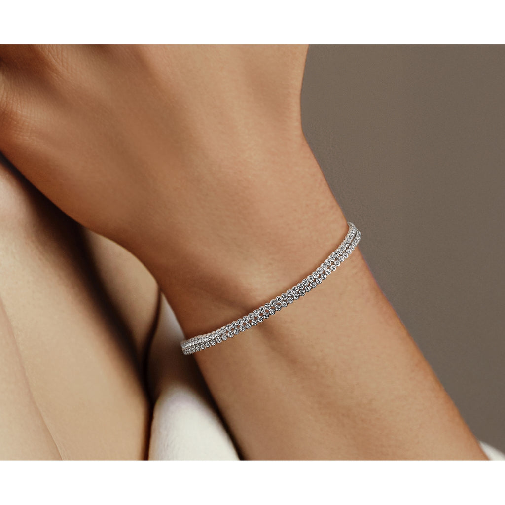 Lab-Grown Diamond Bracelet in 14K White Gold (2 7/8 ct. tw.), 7 Inch - Sophia Jewelers