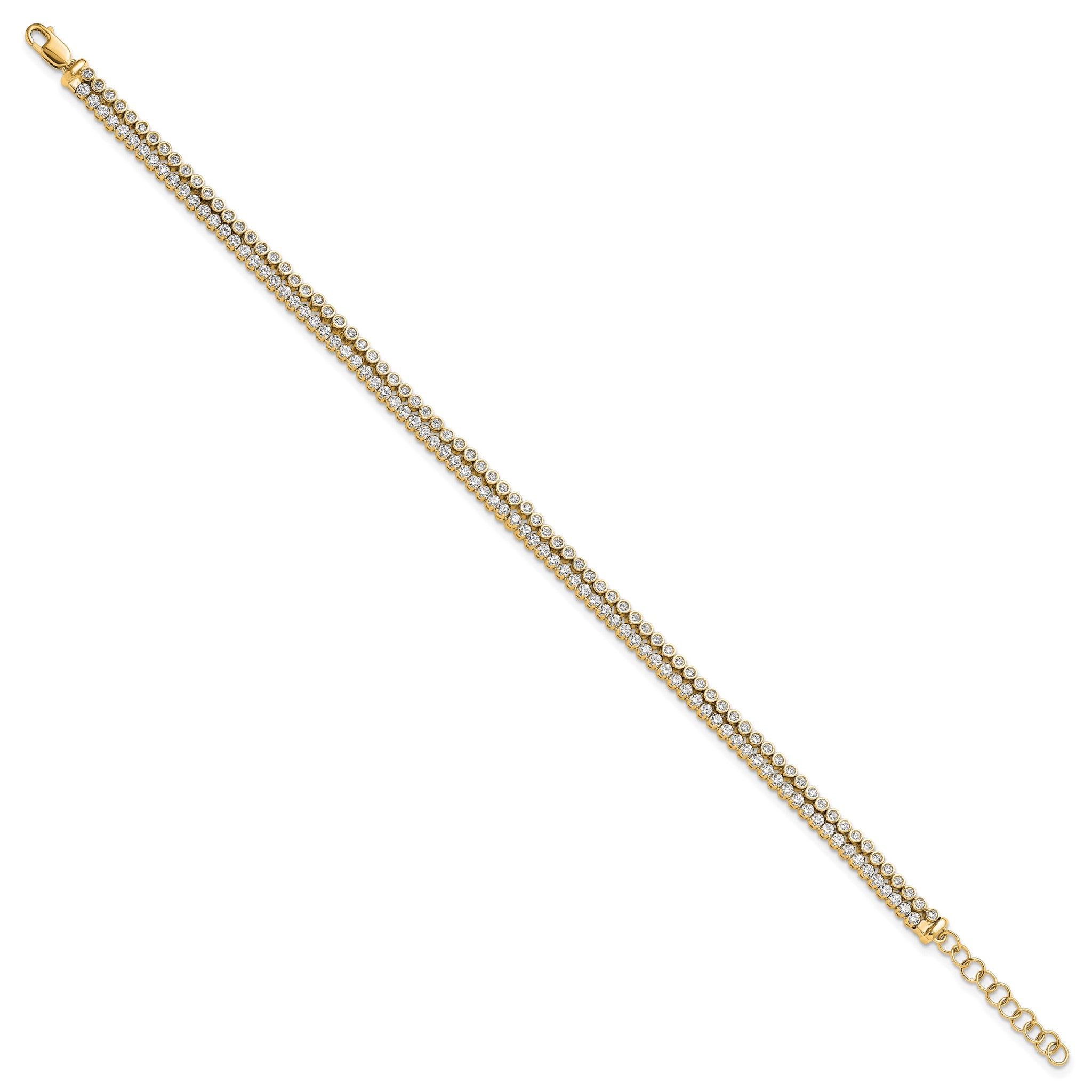 Lab-Grown Diamond Bracelet in 14K Yellow Gold (2 7/8 ct. tw.), 7 Inch Secondary image
