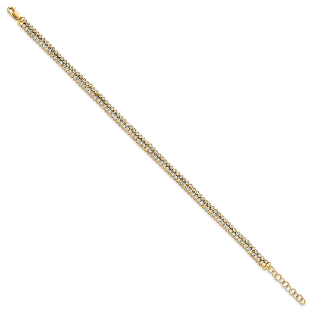 Lab-Grown Diamond Bracelet in 14K Yellow Gold (2 7/8 ct. tw.), 7 Inch - Sophia Jewelers