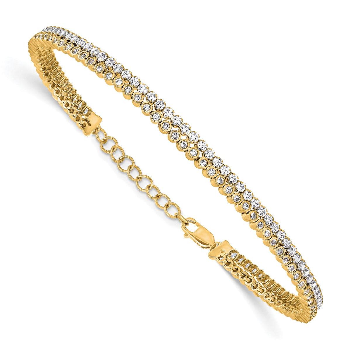 Lab-Grown Diamond Bracelet in 14K Yellow Gold (2 7/8 ct. tw.), 7 Inch - Sophia Jewelers