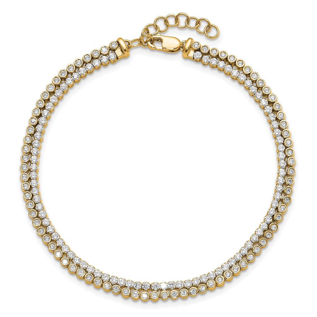Lab-Grown Diamond Bracelet in 14K Yellow Gold (2 7/8 ct. tw.), 7 Inch - Sophia Jewelers
