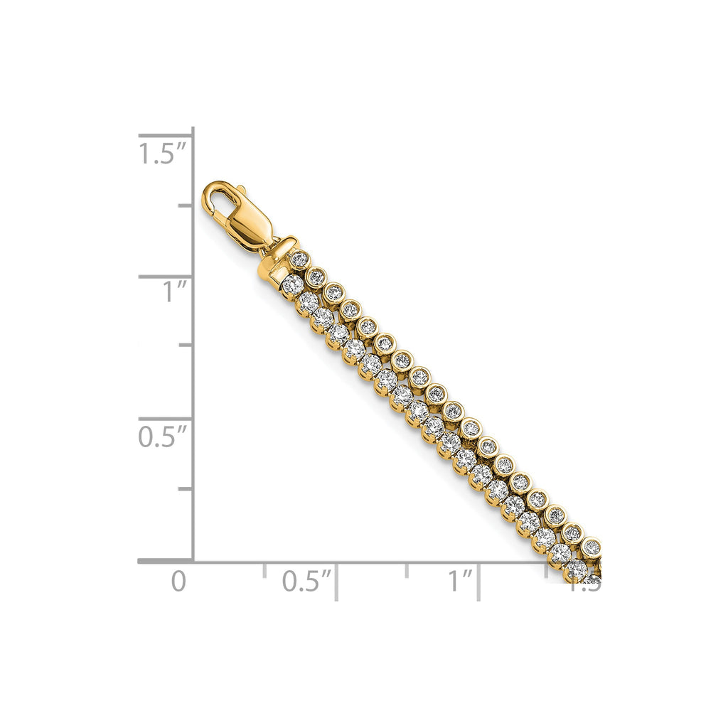 Lab-Grown Diamond Bracelet in 14K Yellow Gold (2 7/8 ct. tw.), 7 Inch - Sophia Jewelers