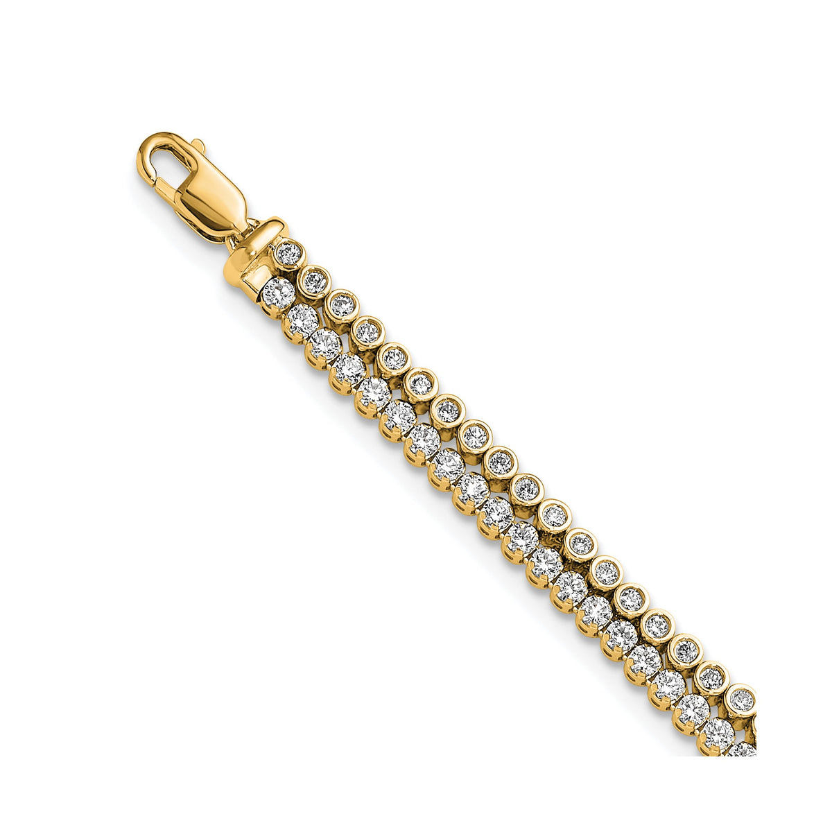 Lab-Grown Diamond Bracelet in 14K Yellow Gold (2 7/8 ct. tw.), 7 Inch - Sophia Jewelers