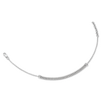 14K White Gold Polished Complete 1.4 carat Diamond Paperclip Link 7 inch Bracelet - Sophia Jewelers