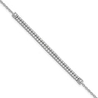 14k White Gold 1 carat Lab Grown Diamond VS/SI+ G+ 6.5 inch with 1 inch extention Bracelet