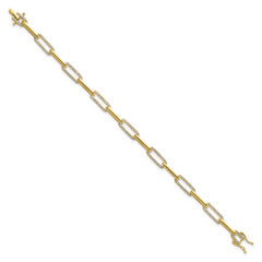 14k 1 3/8 carat Lab Grown Diamond VS/SI+ G+ Fashion Link Bracelet