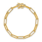 14k 1 3/8 carat Lab Grown Diamond VS/SI+ G+ Fashion Link Bracelet