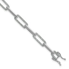 14k White Gold 1 3/8 carat Lab Grown Diamond VS/SI+ G+ Complete Fashion Link Bracelet - Sophia Jewelers