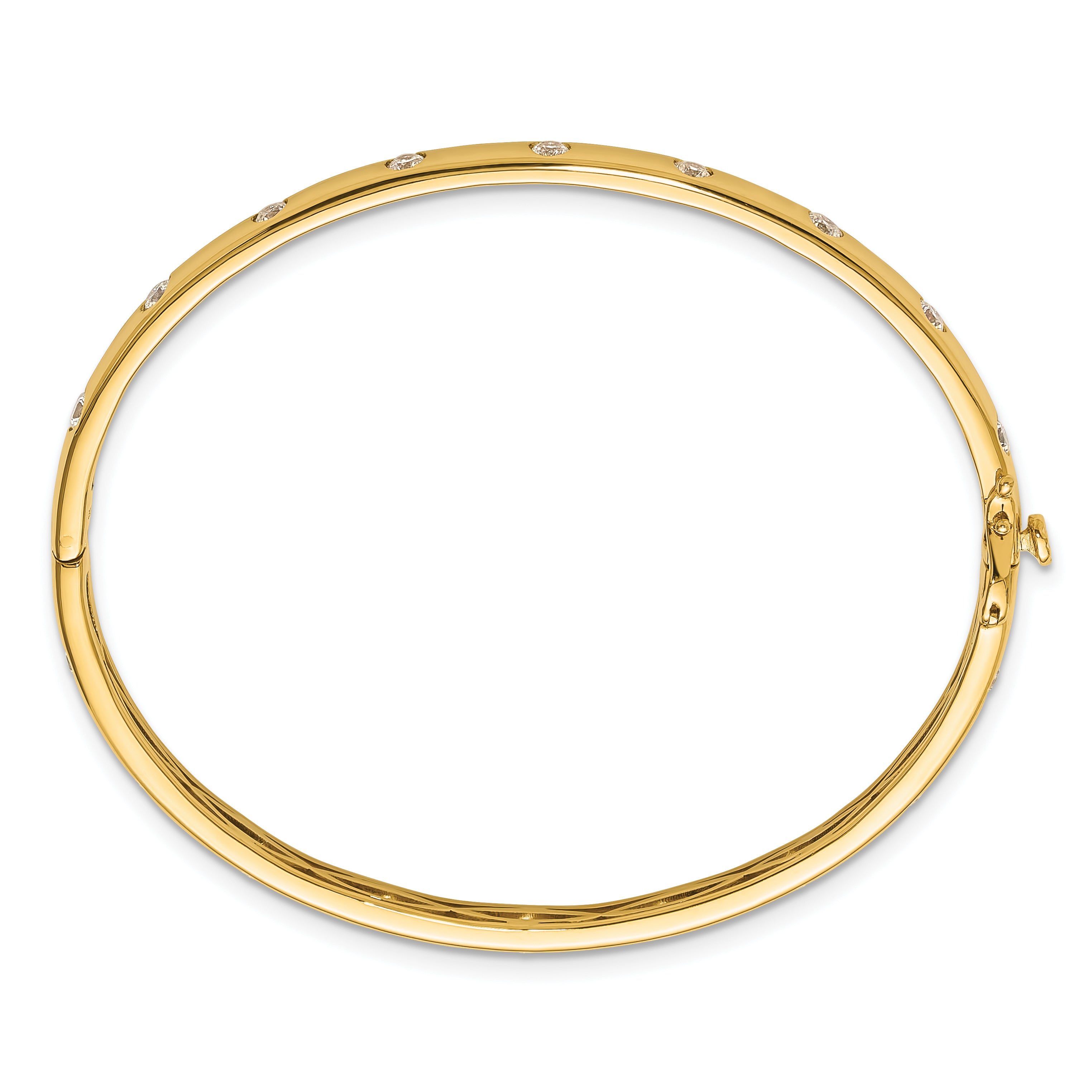14k 3/4 carat Lab Grown Diamond VS/SI+ G+ Complete Bangle Bracelet Secondary image