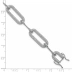 14k White Gold 3 1/4 carat Lab Grown Diamond VS/SI+ G+ Fashion Link Bracelet