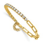 14k 3 3/4 carat Lab Grown Diamond VS/SI+ G+ Half Paperclip 7 inch with 1 inch exension Bracelet