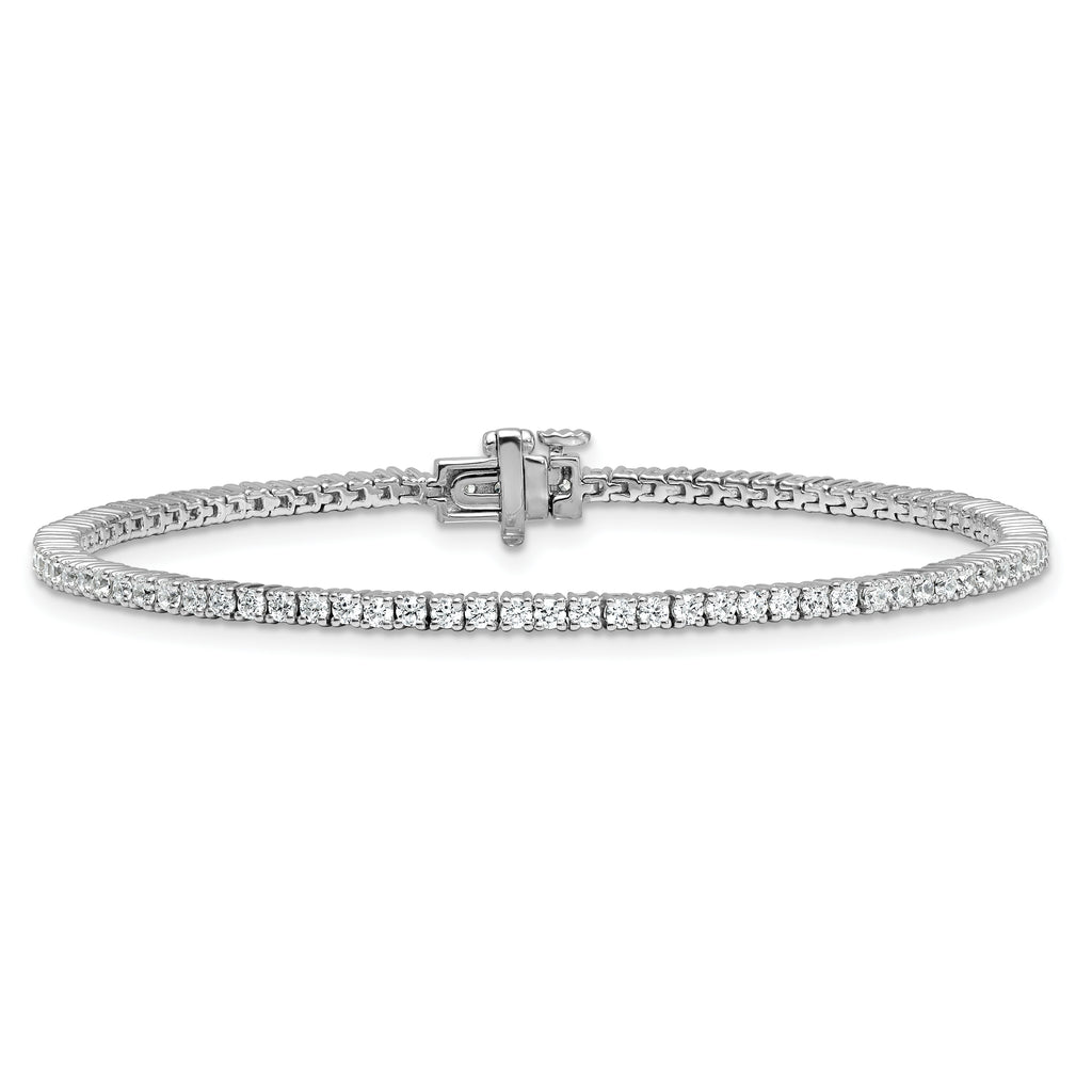14k White Gold  2 carat Lab Grown Diamond VS/SI+ G+ Complete Tennis Bracelet - Sophia Jewelers