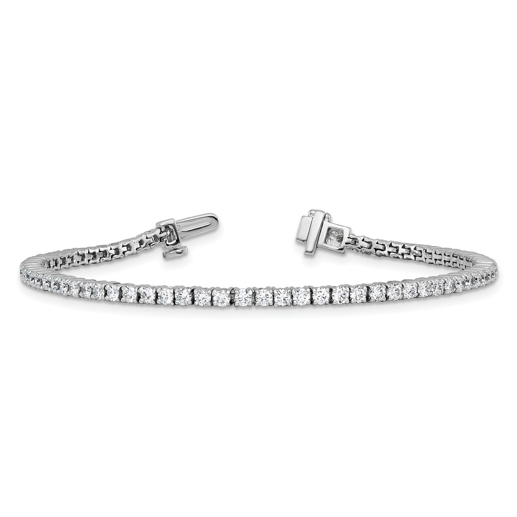 14k White Gold  2 carat Lab Grown Diamond VS+ F+ Complete Tennis Bracelet - Sophia Jewelers