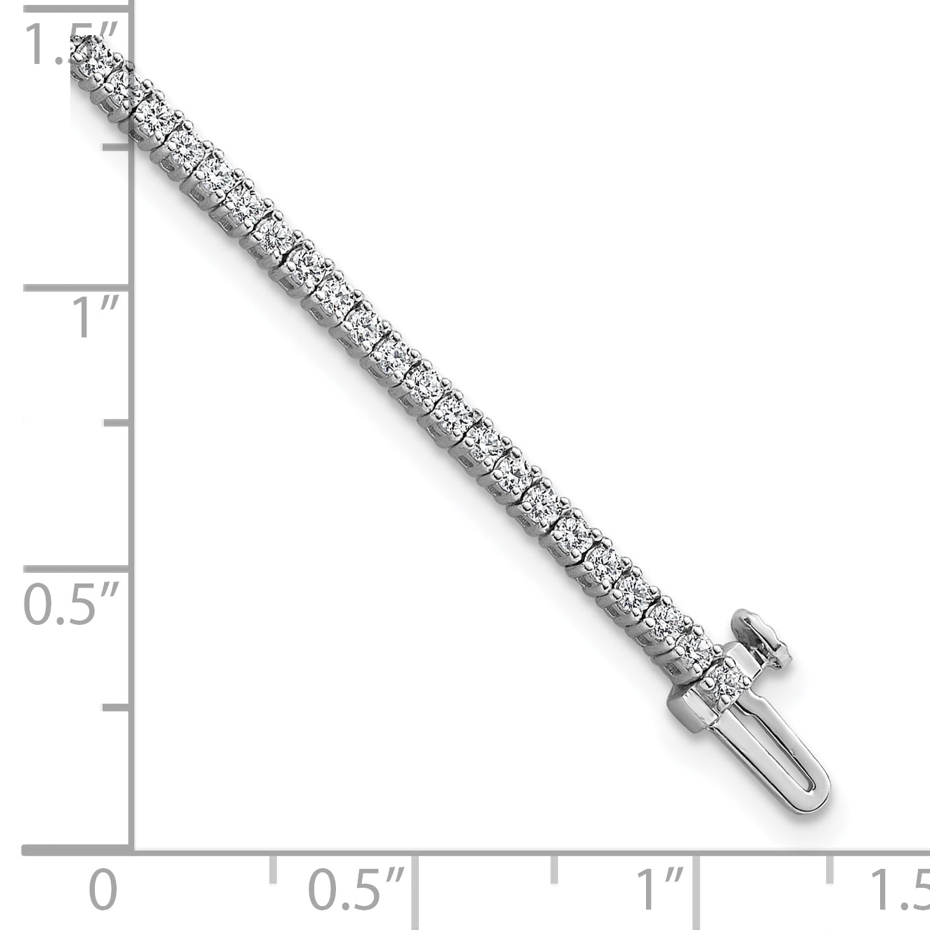 14k White Gold  2 carat Lab Grown Diamond VS/SI+ G+ Complete Tennis Bracelet - Sophia Jewelers