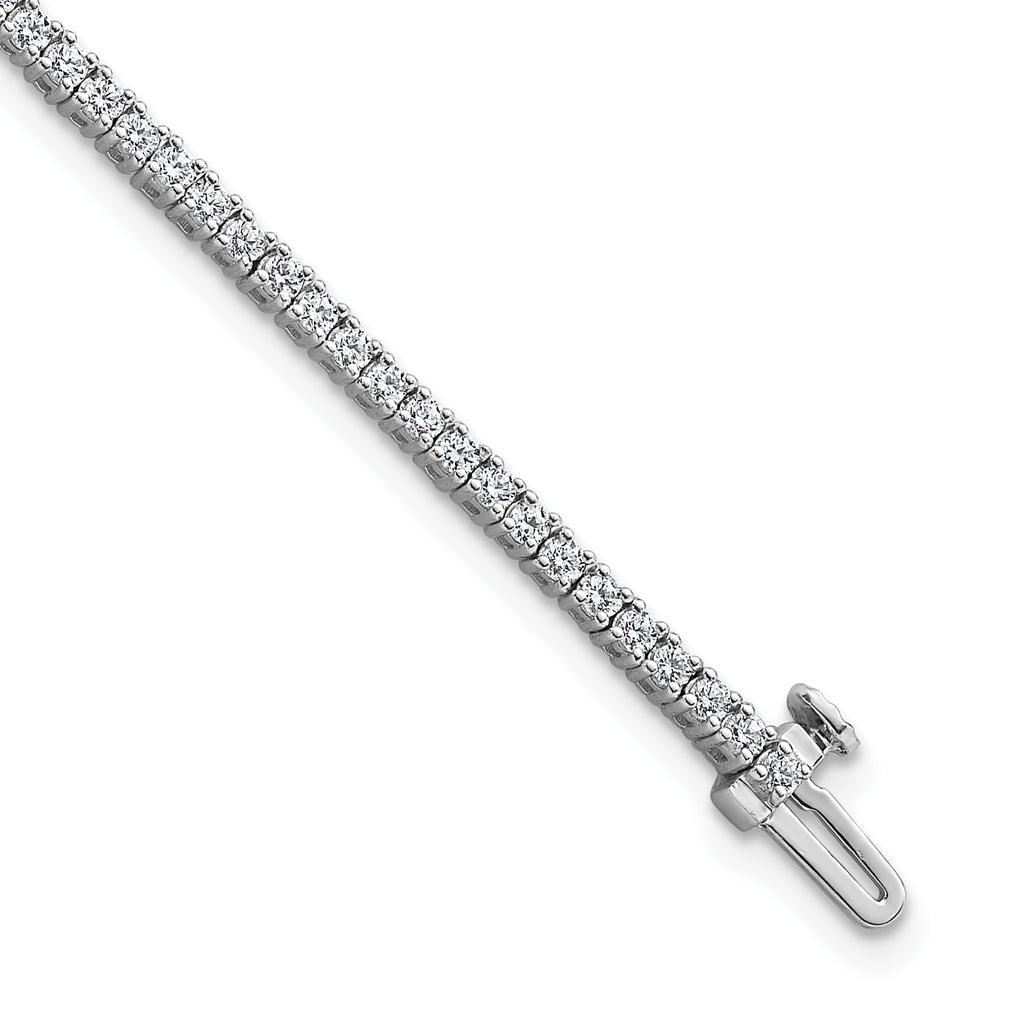 14k White Gold  2 carat Lab Grown Diamond VS/SI+ G+ Complete Tennis Bracelet - Sophia Jewelers