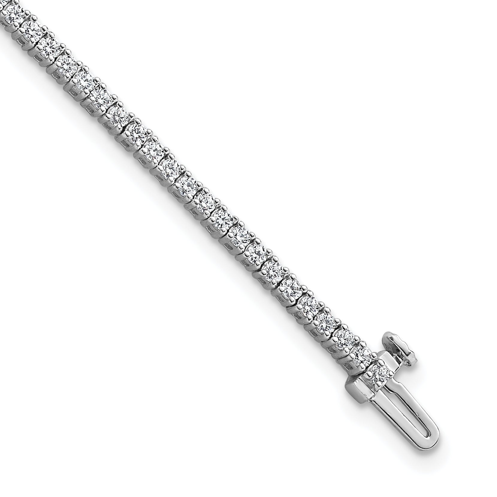 14k White Gold  2 carat Lab Grown Diamond VS/SI+ G+ Complete Tennis Bracelet - Sophia Jewelers