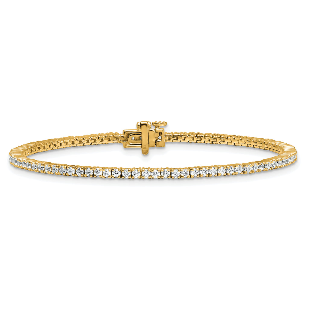 14k 2 carat Lab Grown Diamond VS/SI+ G+ Complete Tennis Bracelet - Sophia Jewelers