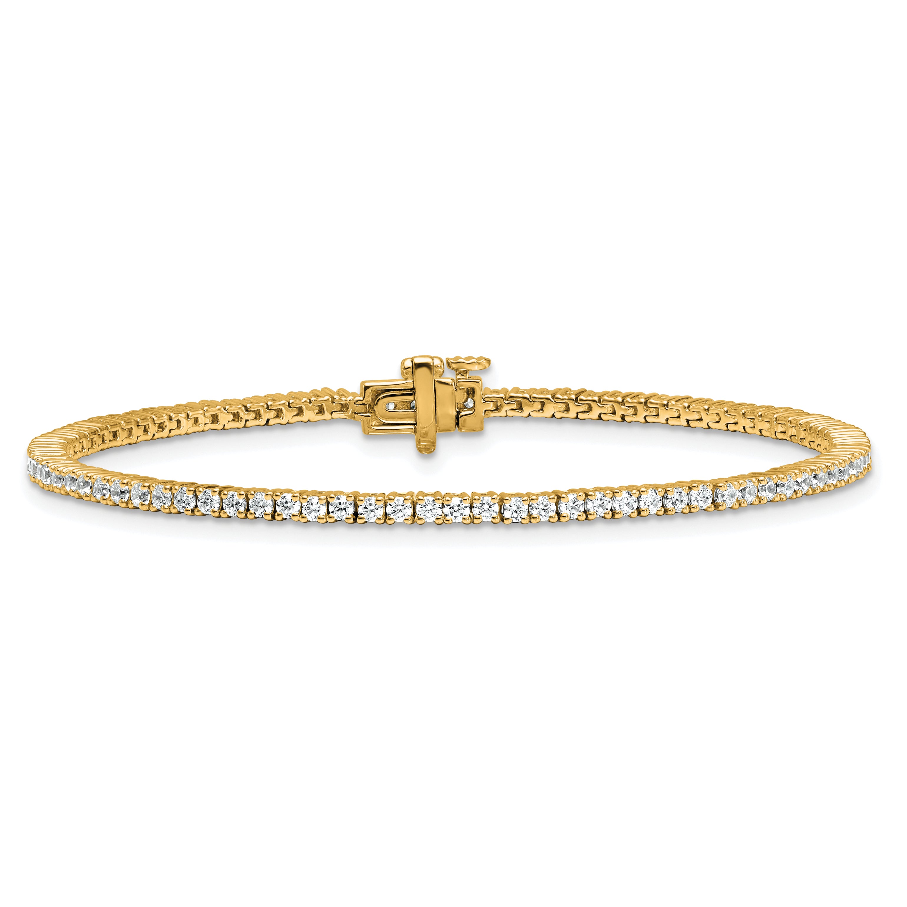 14k 2 carat Lab Grown Diamond VS/SI+ G+ Complete Tennis Bracelet - Sophia Jewelers