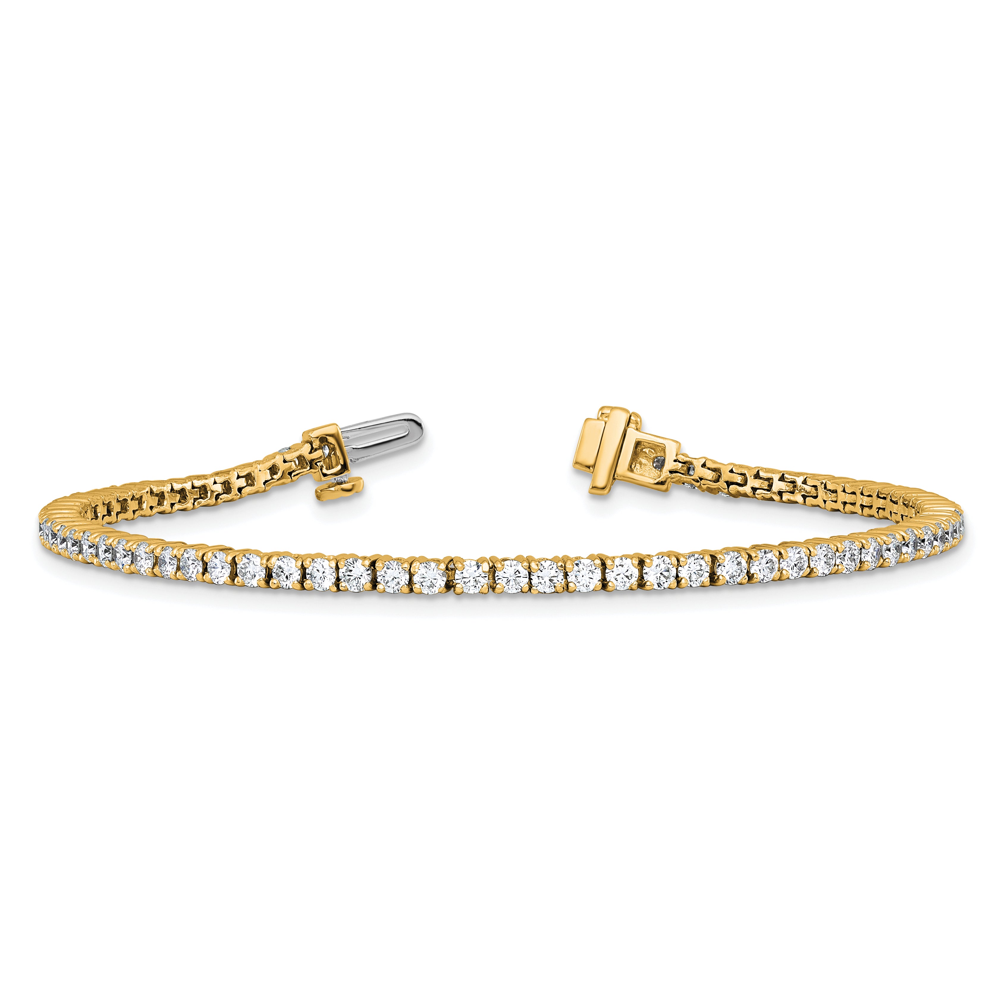 14k 2 carat Lab Grown Diamond VS/SI+ G+ Complete Tennis Bracelet - Sophia Jewelers