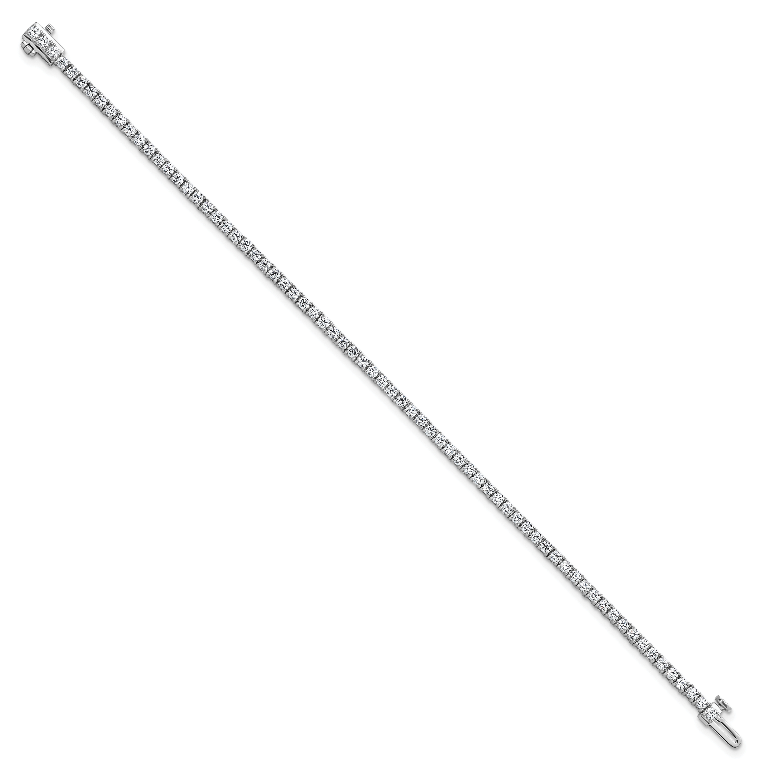 14k White Gold  3carat Lab Grown Diamond VS/SI+ G+ Complete Tennis Bracelet Secondary image
