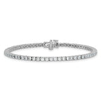 14k White Gold  2 3/4 carat Lab Grown Diamond VS+ F+ Complete Tennis Bracelet - Sophia Jewelers