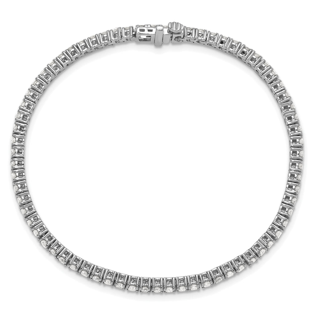 14k White Gold  2 3/4 carat Lab Grown Diamond VS+ F+ Complete Tennis Bracelet - Sophia Jewelers