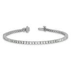 14k White Gold  3carat Lab Grown Diamond VS/SI+ G+ Complete Tennis Bracelet - Sophia Jewelers