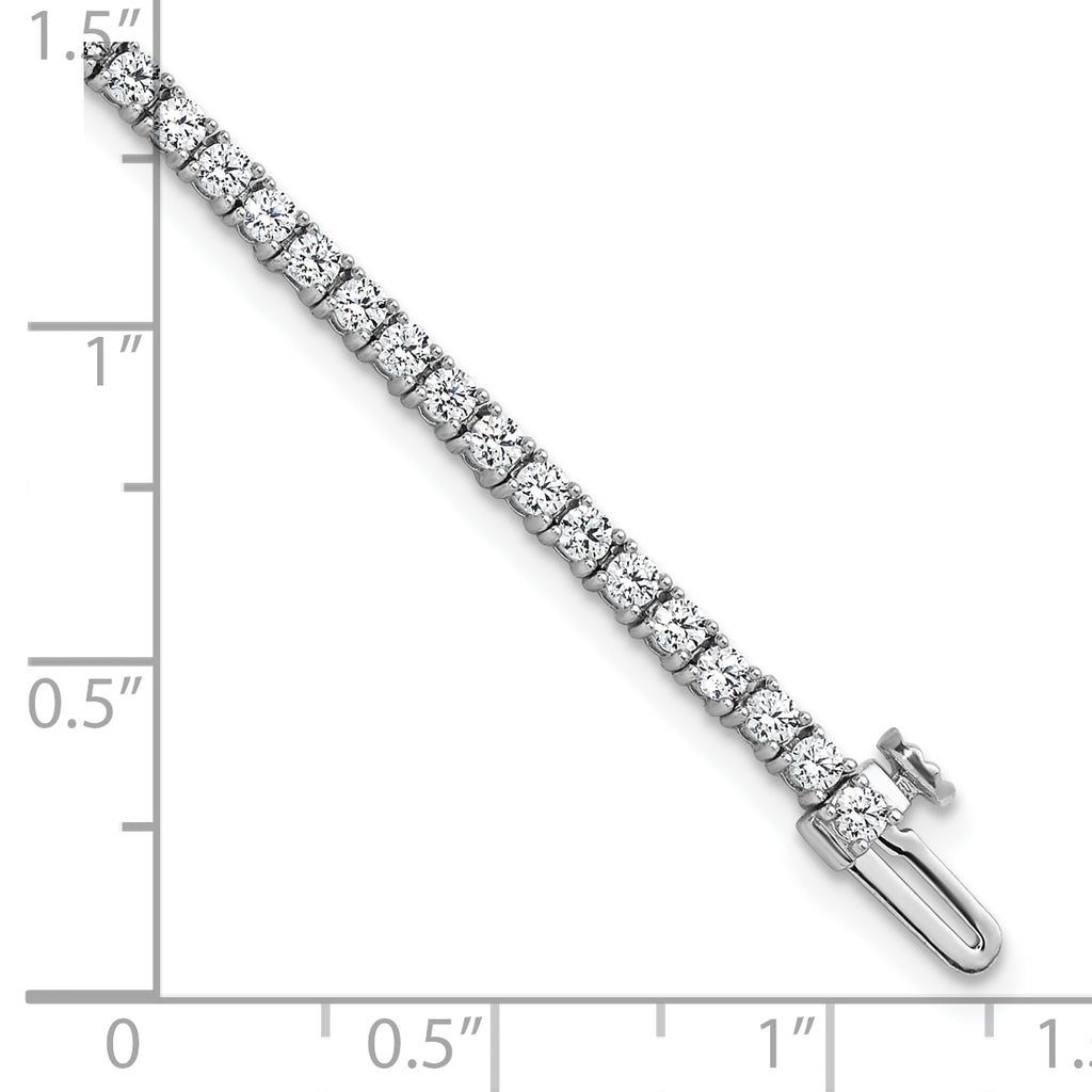 14k White Gold  2 3/4 carat Lab Grown Diamond VS+ F+ Complete Tennis Bracelet - Sophia Jewelers
