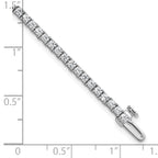 14k White Gold  2 3/4 carat Lab Grown Diamond VS+ F+ Complete Tennis Bracelet - Sophia Jewelers
