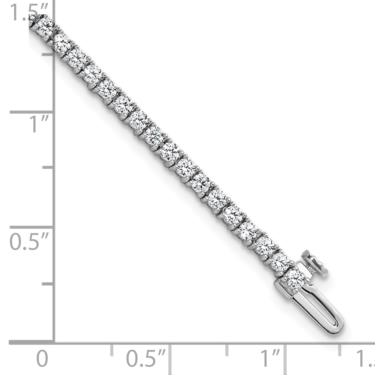 14k White Gold  2 3/4 carat Lab Grown Diamond VS+ F+ Complete Tennis Bracelet - Sophia Jewelers