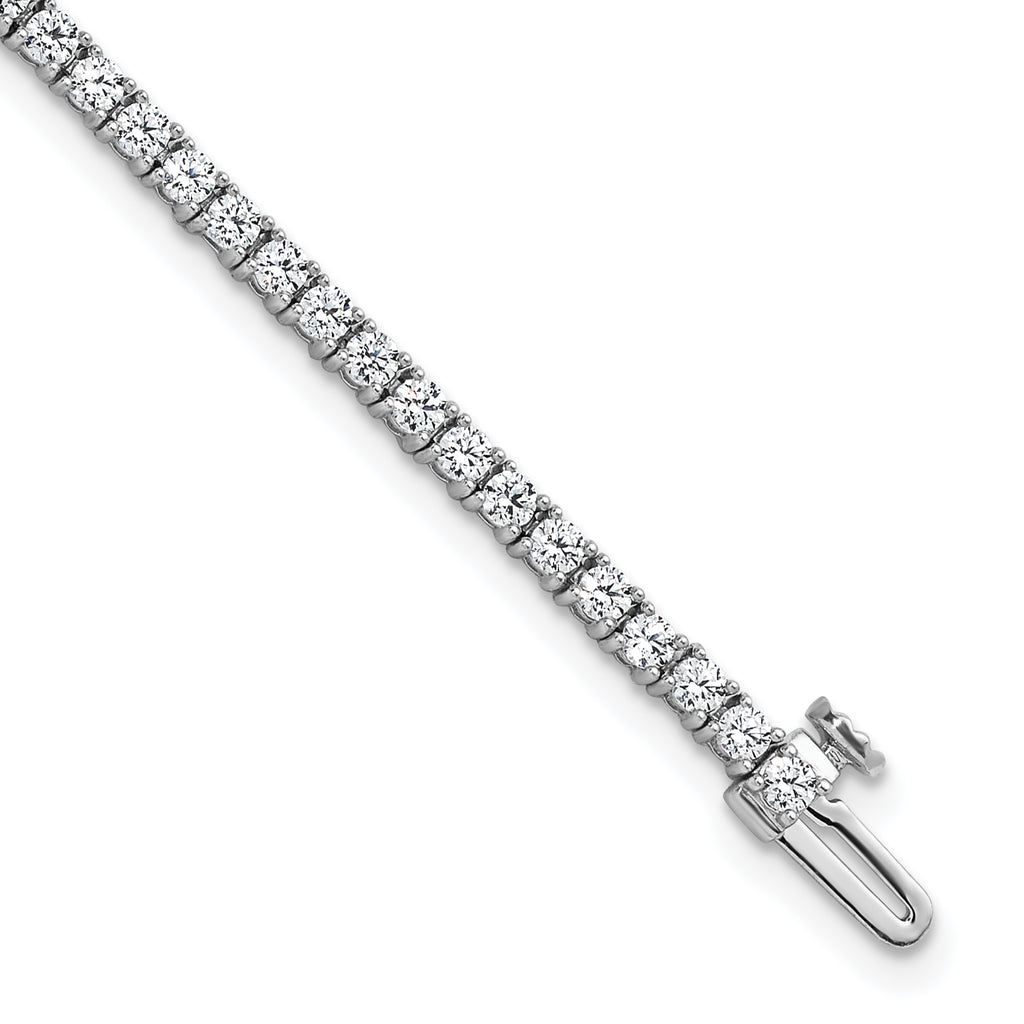 14k White Gold  2 3/4 carat Lab Grown Diamond VS+ F+ Complete Tennis Bracelet - Sophia Jewelers