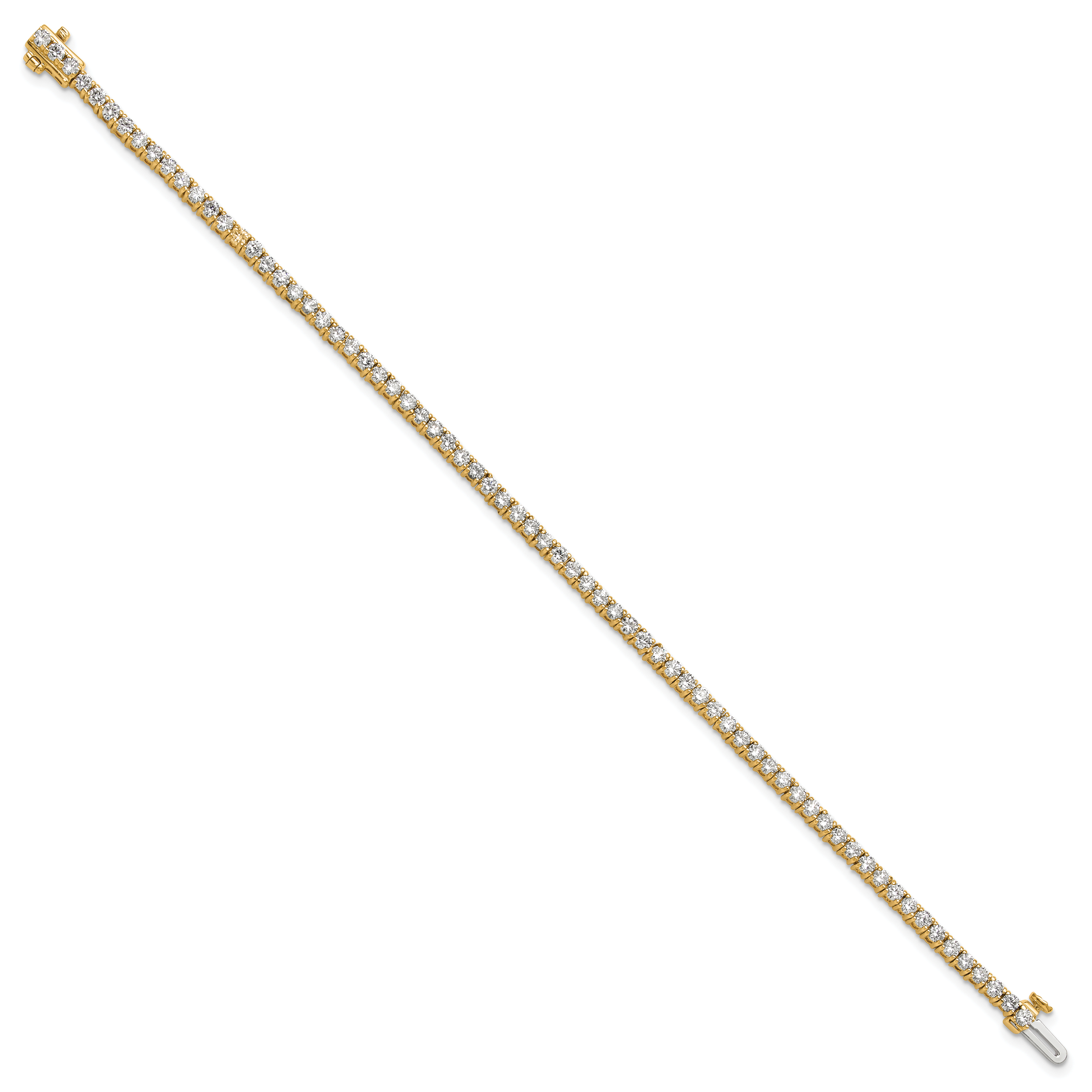 14k 2 3/4 carat Lab Grown Diamond VS+ F+ Complete Tennis Bracelet Secondary image