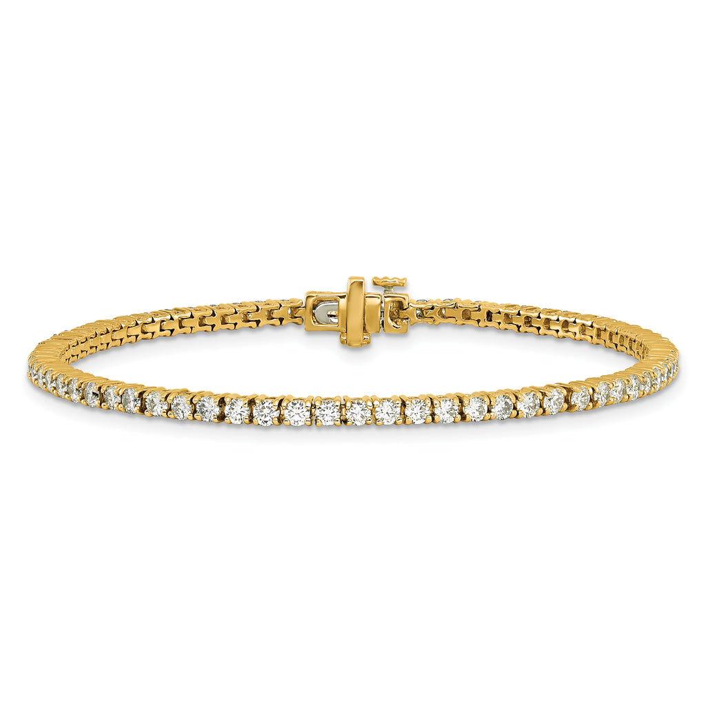 14k 3carat Lab Grown Diamond VS/SI+ G+ Complete Tennis Bracelet - Sophia Jewelers